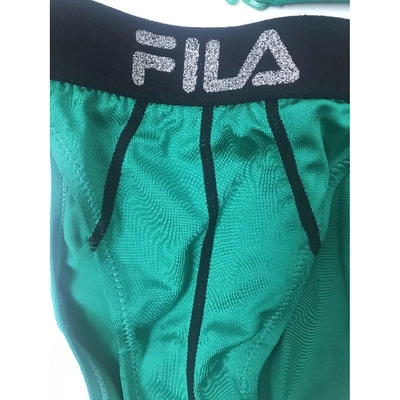 Pre-owned Fila Two-piece Swimsuit In Green