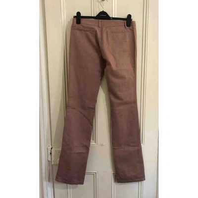 Pre-owned Dkny Straight Jeans In Pink