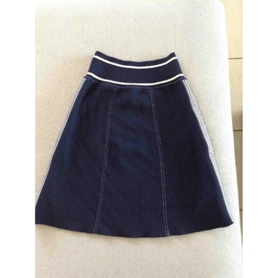 Pre-owned Chanel Blue Cotton Skirt