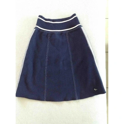 Pre-owned Chanel Blue Cotton Skirt