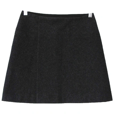 Pre-owned Yohji Yamamoto Grey Wool Skirt