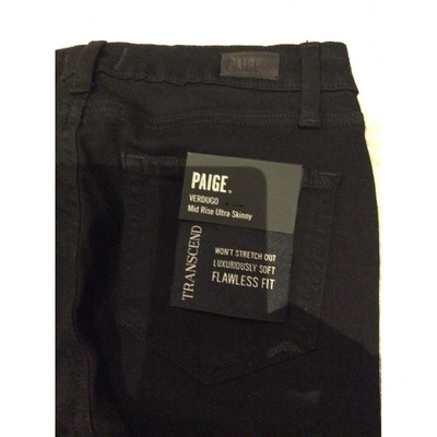 Pre-owned Paige Jeans Slim Jeans In Black