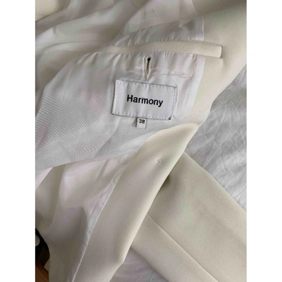 Pre-owned Harmony Suit Jacket In Ecru