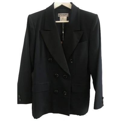 Pre-owned Saint Laurent Navy Wool Jacket