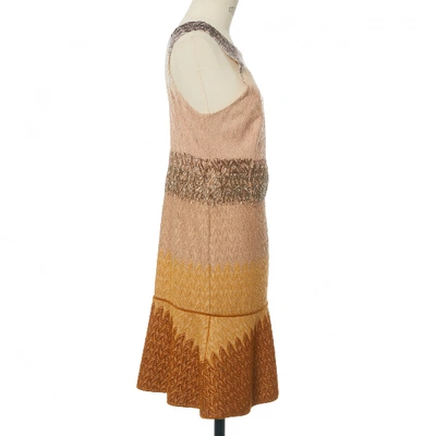 Pre-owned Missoni Wool Mid-length Dress In Brown