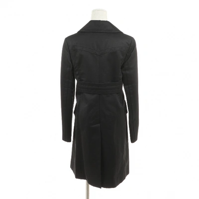 Pre-owned Gucci Black Cotton Trench Coat