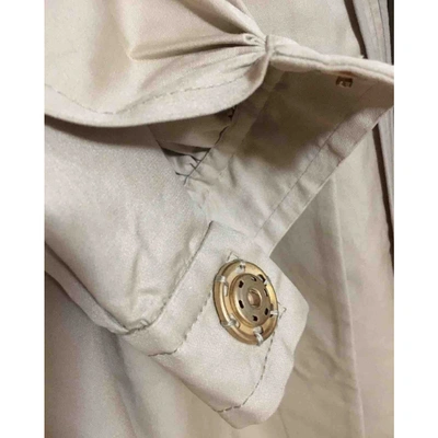 Pre-owned Giambattista Valli Ecru Cotton Trench Coat