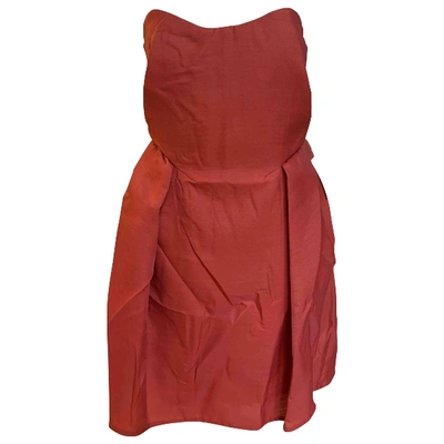 Pre-owned Carven Wool Mini Dress In Red