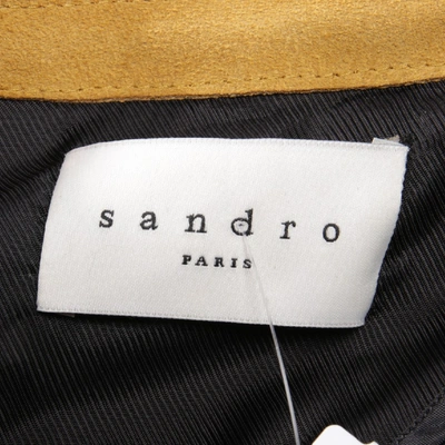 Pre-owned Sandro Yellow Leather Jacket