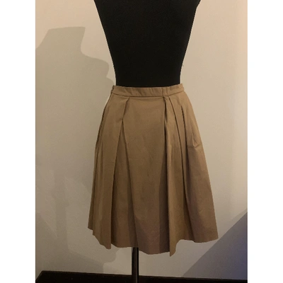 Pre-owned Dior Mid-length Skirt In Camel