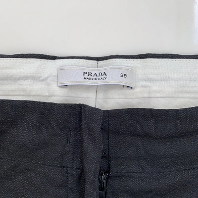 Pre-owned Prada Straight Pants In Grey