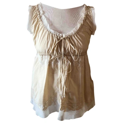 Pre-owned Hoss Intropia Beige Cotton Top