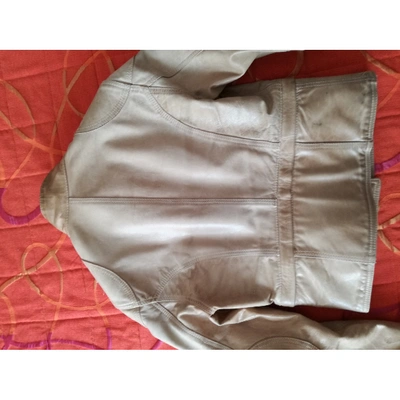 Pre-owned Belstaff Beige Leather Leather Jacket
