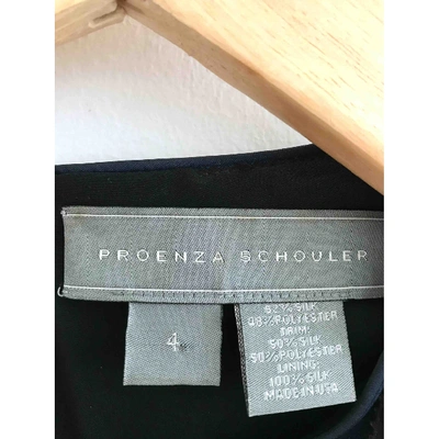 Pre-owned Proenza Schouler Silk Mid-length Dress In Navy