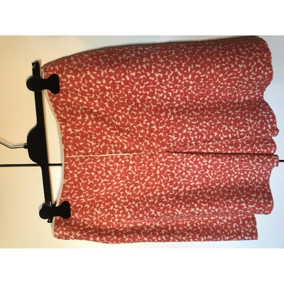 Pre-owned Bottega Veneta Wool Mid-length Skirt In Orange