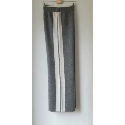 Pre-owned Dior Grey Cashmere Trousers