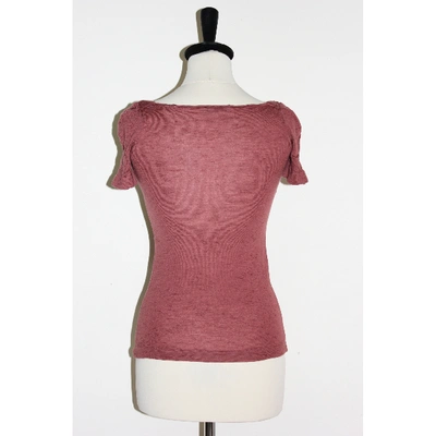 Pre-owned Alberta Ferretti Wool T-shirt In Pink