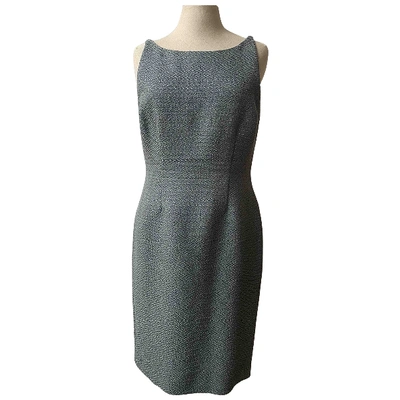 Pre-owned Fendi Wool Mid-length Dress In Blue