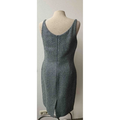 Pre-owned Fendi Wool Mid-length Dress In Blue