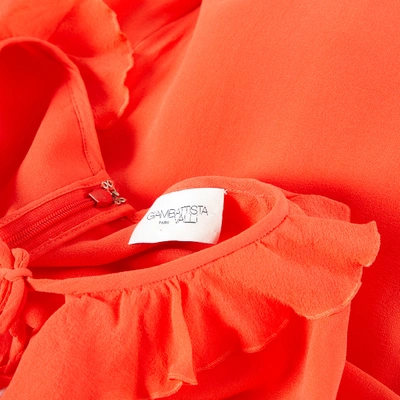 Pre-owned Giambattista Valli Silk Blouse In Orange