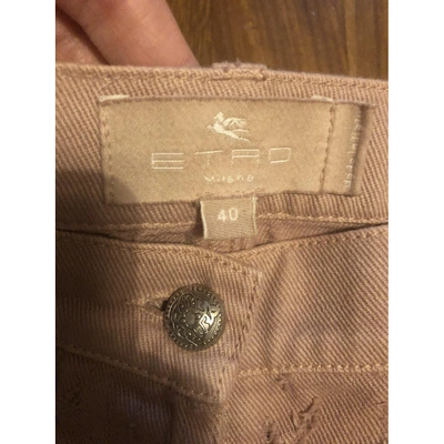 Pre-owned Etro Straight Jeans In Pink