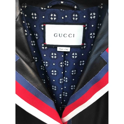 Pre-owned Gucci Leather Leather Jacket