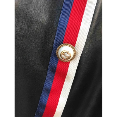 Pre-owned Gucci Leather Leather Jacket