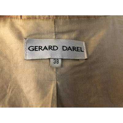 Pre-owned Gerard Darel Linen Jacket In Gold