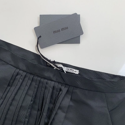 Pre-owned Miu Miu Mini Skirt In Black