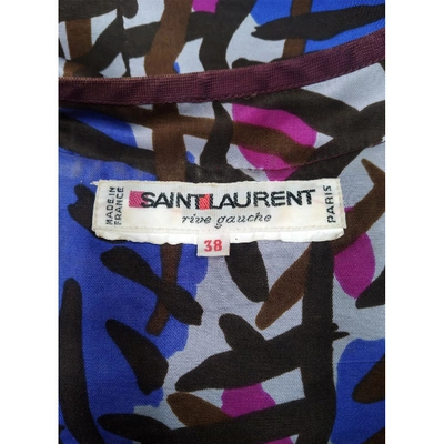 Pre-owned Saint Laurent Silk Mini Dress In Multicolour