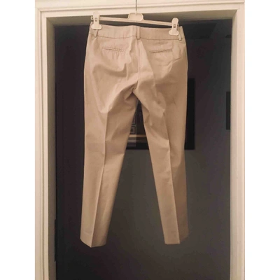 Pre-owned Trussardi Straight Trousers In Khaki