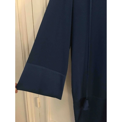 Pre-owned Paule Ka Silk Mini Dress In Blue
