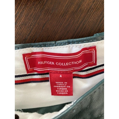 Pre-owned Tommy Hilfiger Green Leather Trousers