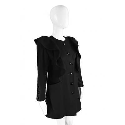 Pre-owned Nina Ricci Wool Coat In Black