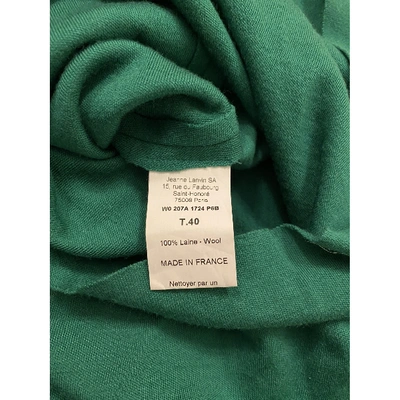 Pre-owned Lanvin Wool Mid-length Dress In Green