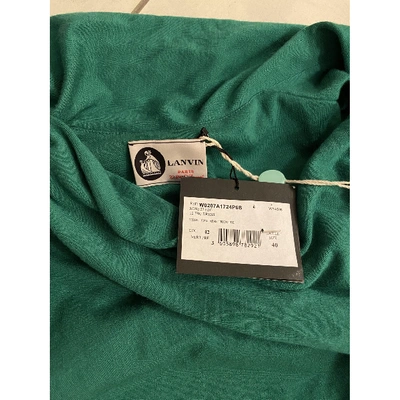 Pre-owned Lanvin Wool Mid-length Dress In Green