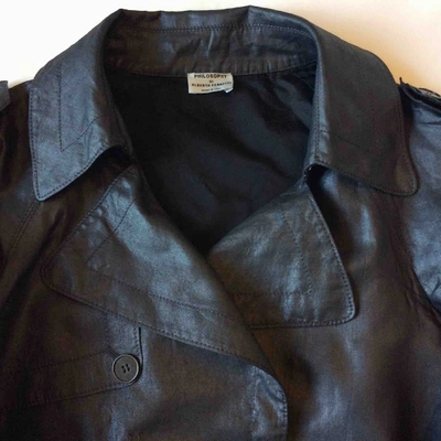 Pre-owned Philosophy Di Alberta Ferretti Linen Jacket In Black