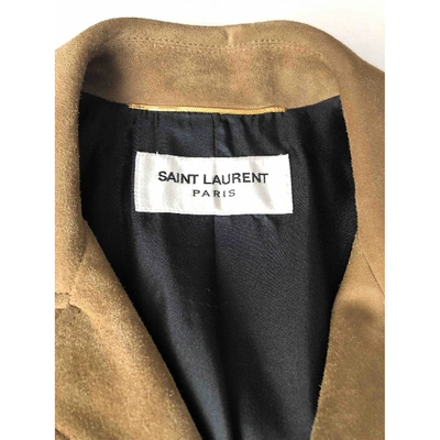 Pre-owned Saint Laurent Coat In Camel