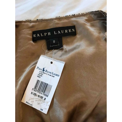 Pre-owned Ralph Lauren Silk Mid-length Skirt In Gold