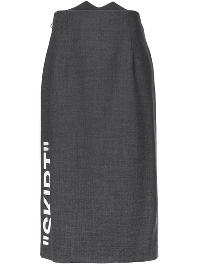 Shop Off-white Formal Longuette Skirt