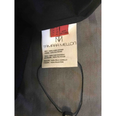 Pre-owned Tamara Mellon Black Leather Skirt
