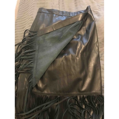 Pre-owned Tamara Mellon Black Leather Skirt