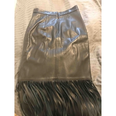 Pre-owned Tamara Mellon Black Leather Skirt