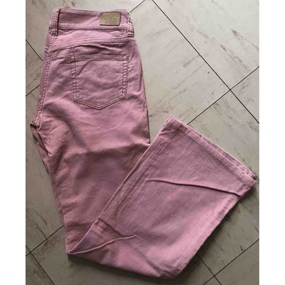 Pre-owned Isabel Marant Velvet Trousers In Pink