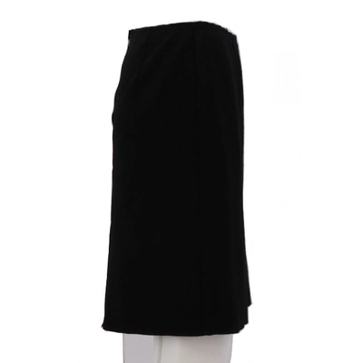 Pre-owned Prada Wool Mid-length Skirt In Black