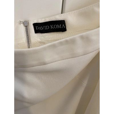 Pre-owned David Koma Ecru Cotton Top