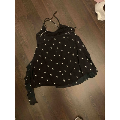 Pre-owned Re/done Silk Mini Dress In Black