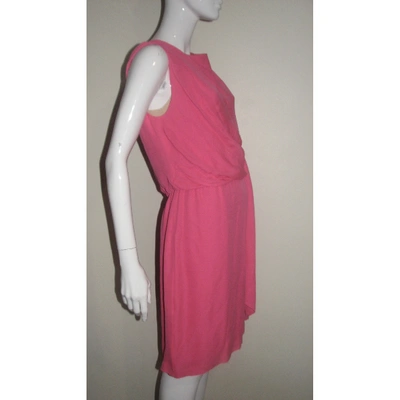 Pre-owned Diane Von Furstenberg Silk Mid-length Dress In Pink