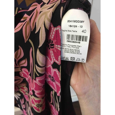 Pre-owned Msgm Silk Mid-length Skirt In Multicolour