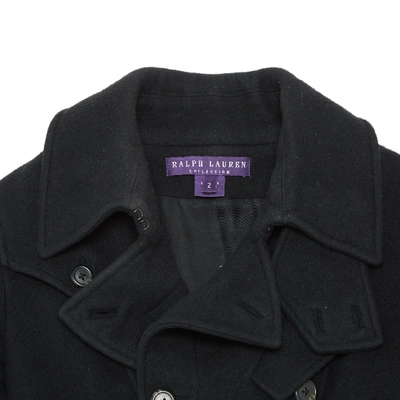 Pre-owned Ralph Lauren Wool Peacoat In Black